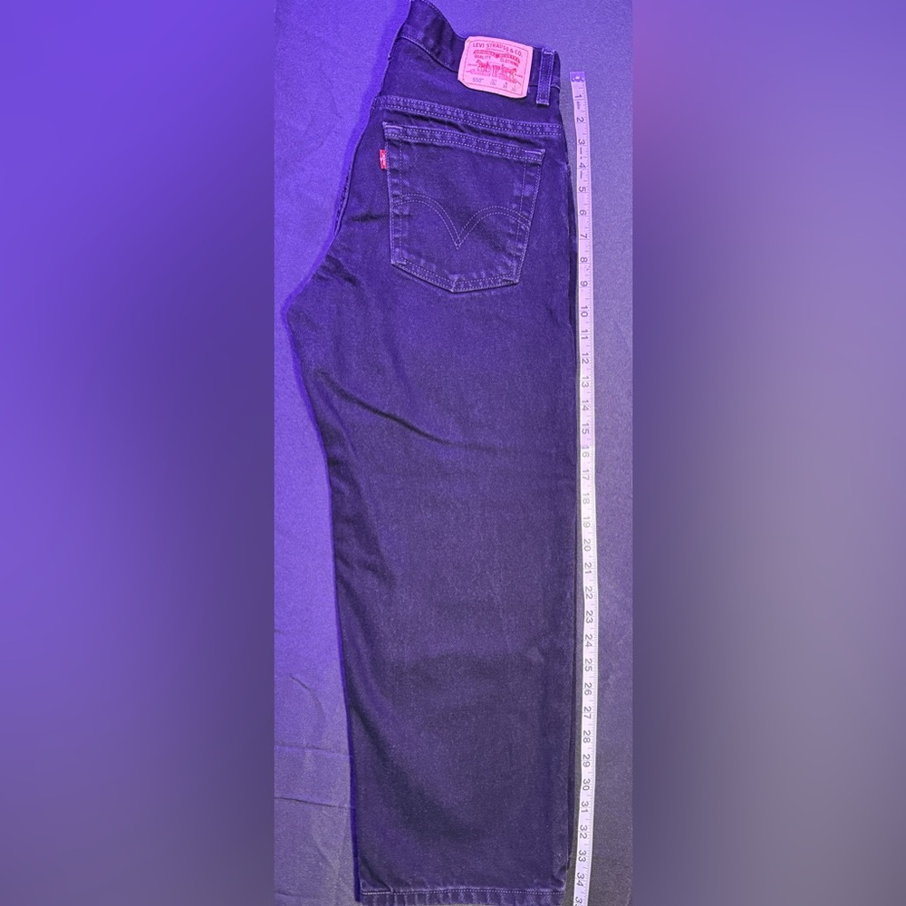 Levi's Kids 550 Black Straight Jeans 10H 30W 26L - Picture 6 of 7